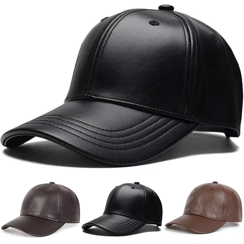 Baseball Cap Structured - Унисекс бейсболка из искусственной кожи для