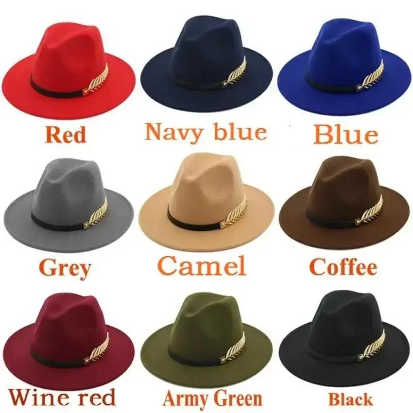 Fedora Hat Wool - Простые модные шерстяные шляпы для пар