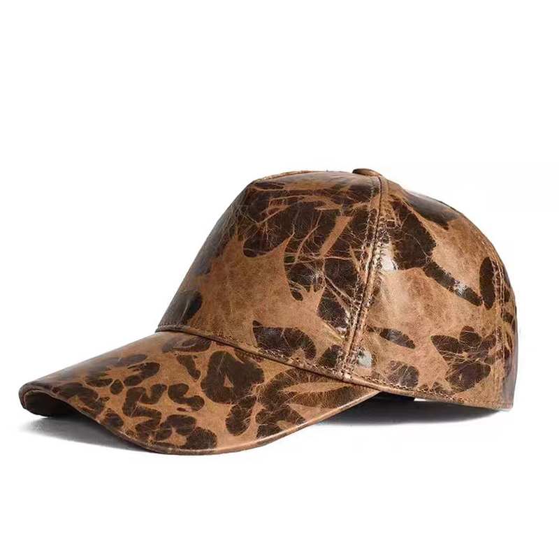 Baseball Cap Structured - Кожаные бейсболки с буквенным принтом для